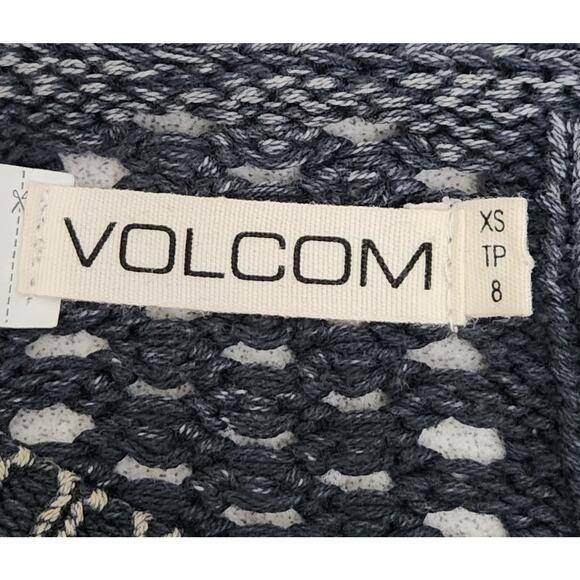 Volcom Gray Faded Cable Knit Long Sleeve Sweater XS Long Sleeves Stretch Soft - Picture 5 of 6